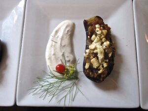Roasted Eggplant with Preserved Lemon and Feta