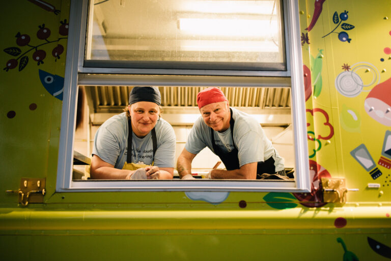 Dan and Silvia in the food truck